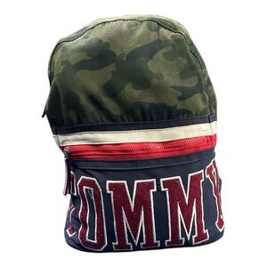 🪖 Tommy Hilfiger Camo Backpack w/ OG TOMMY‎ Spellout 🔥 Y2K Vibes